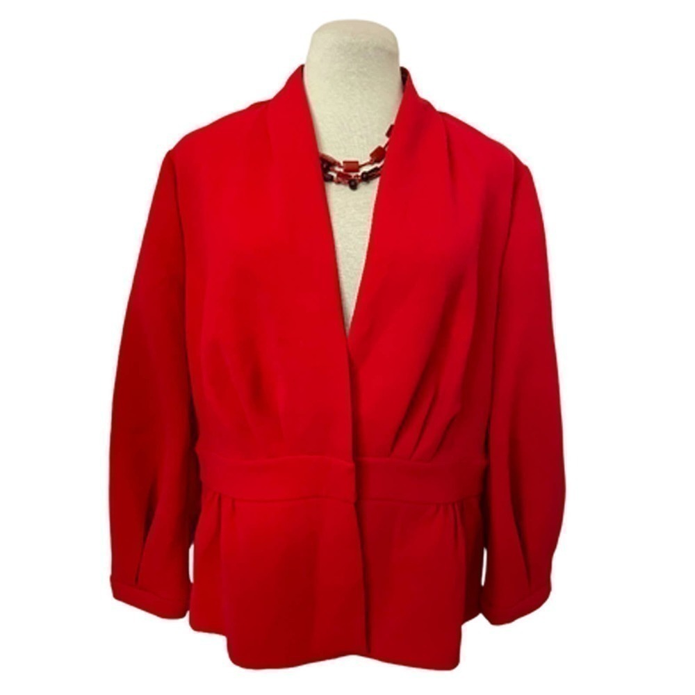 𝅺halogen Peplum Red Jacket Women's Size M